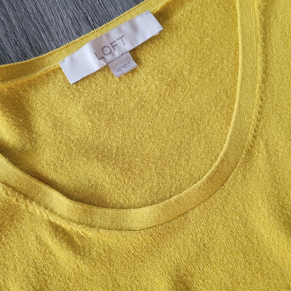 LOFT Ruffle Short Sleeve Sweater - Picture 2 of 4